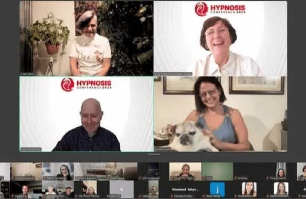 Participants in the saved Hypnosis Conference online session